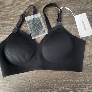 Black Seamless Nursing Bra momcozy